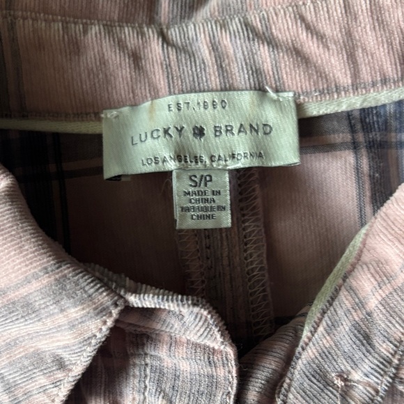 Lucky Brand Casual Pink Plaid Shirt - Picture 2 of 3